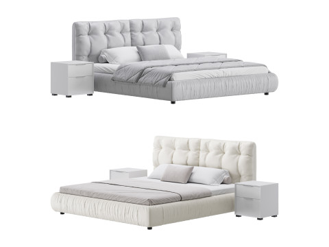 Modern Bed Frame Foam Standard Bed 3D Model
