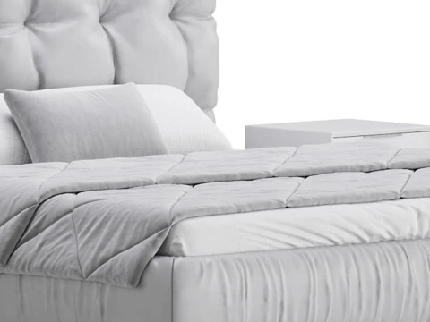 Modern Bed Frame Foam Standard Bed 3D Model