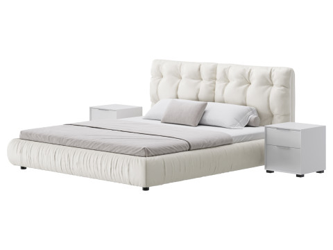 Modern Bed Frame Foam Standard Bed 3D Model