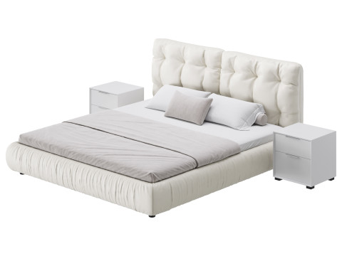 Modern Bed Frame Foam Standard Bed 3D Model