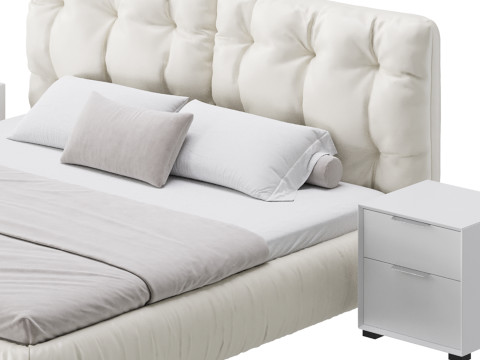 Modern Bed Frame Foam Standard Bed 3D Model