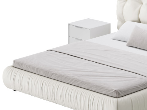 Modern Bed Frame Foam Standard Bed 3D Model