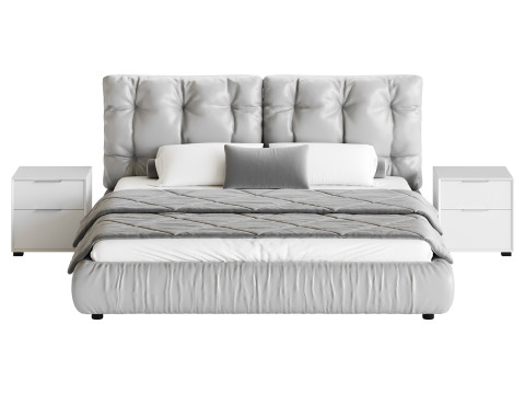Modern Bed Frame Foam Standard Bed 3D Model