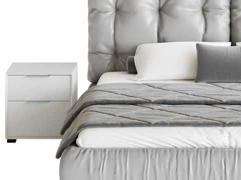 Modern Bed Frame Foam Standard Bed 3D Model