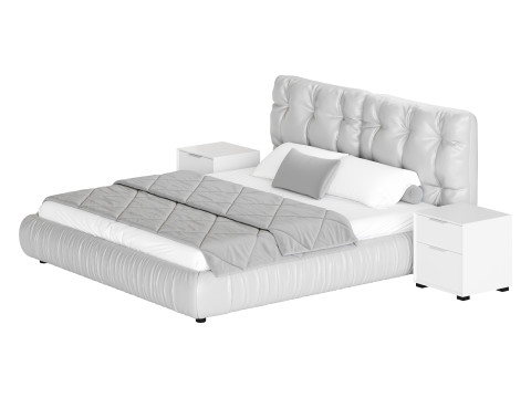Modern Bed Frame Foam Standard Bed 3D Model
