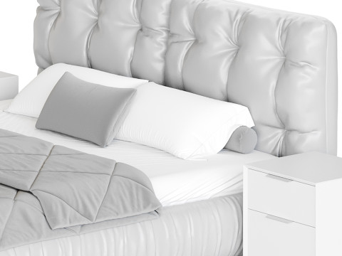 Modern Bed Frame Foam Standard Bed 3D Model