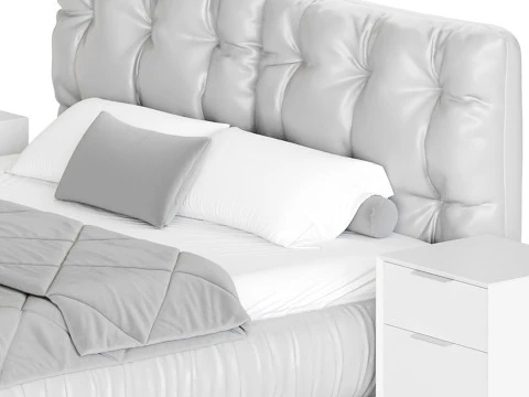 Modern Bed Frame Foam Standard Bed 3D Model