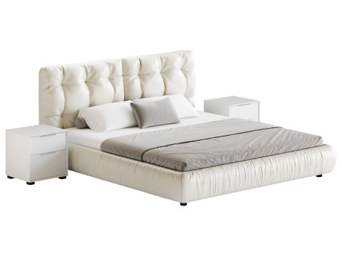 Modern Bed Frame Foam Standard Bed 3D Model