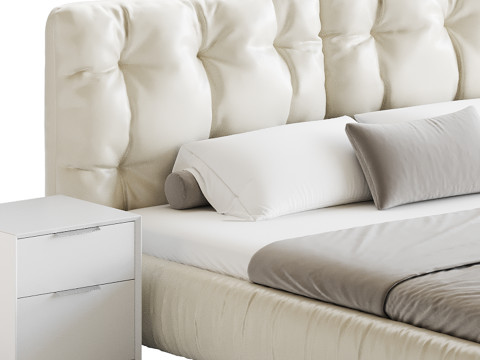 Modern Bed Frame Foam Standard Bed 3D Model
