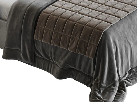 モダンなベージュのキングサイズベッド 3Dモデル