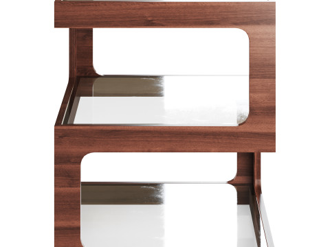 Modern Glass Side Table 3D Модель
