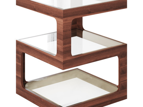 Modern Glass Side Table 3D Модель
