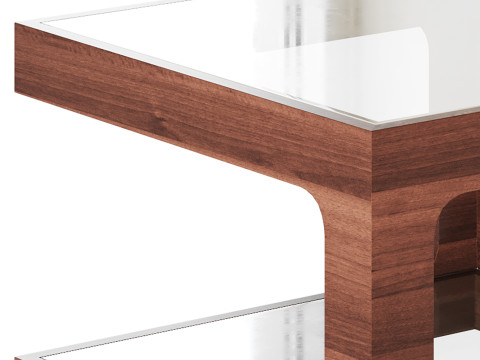 Modern Glass Side Table 3D Модель