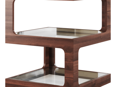 Modern Glass Side Table 3D Модель