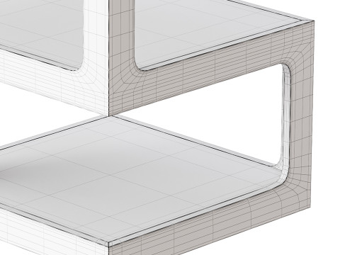 Modern Glass Side Table 3D Модель