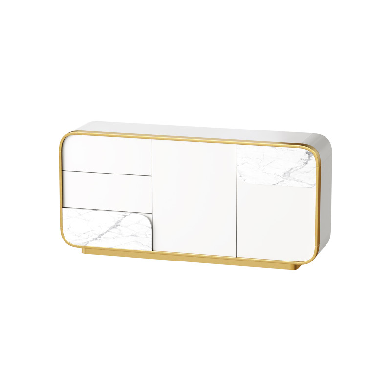 Modern Off White Sideboard 3D 模型 .c4d .max .obj .3ds .fbx .stl .blend 
