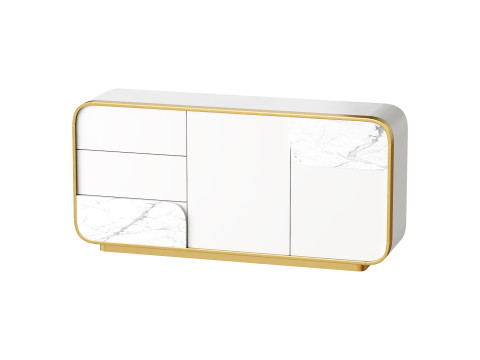 Modern Off White Sideboard 3D Model