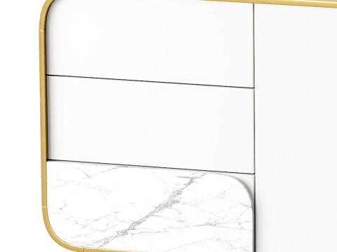 Modern Off White Sideboard 3D 模型