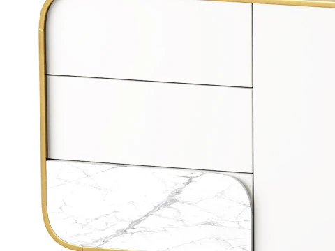 Modern Off White Sideboard 3D Model
