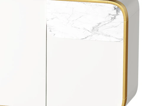 Modern Off White Sideboard 3D Model