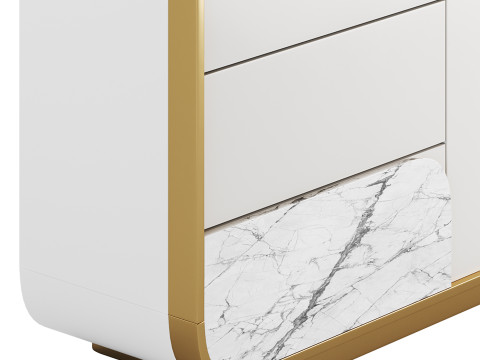 Modern Off White Sideboard 3D 模型
