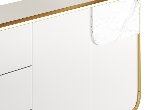 Modern Off White Sideboard 3D 模型
