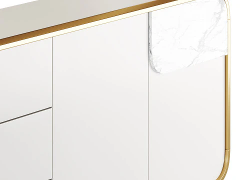 Modern Off White Sideboard 3D Model