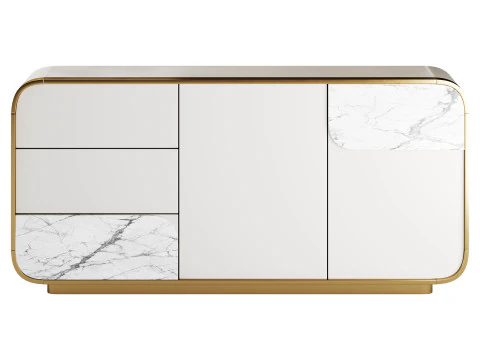 Modern Off White Sideboard 3D Model