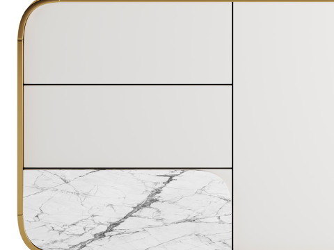 Modern Off White Sideboard 3D 模型