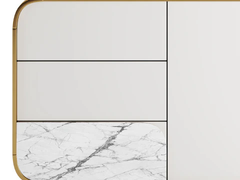 Modern Off White Sideboard 3D Model