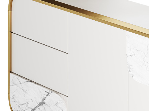 Modern Off White Sideboard 3D 模型