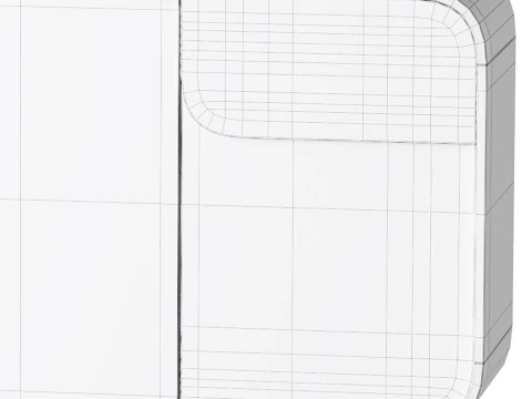 Modern Off White Sideboard 3D Model