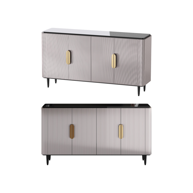 Modern Sideboard Buffet Black Kitchen 3D-Modell .c4d .max .obj .3ds .fbx .stl .blend 