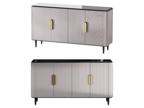 Modern Sideboard Buffet Black Kitchen 3D Model