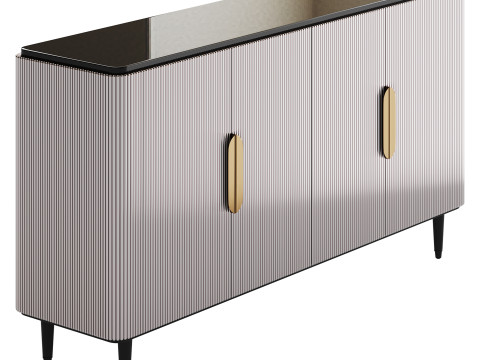 Modern Sideboard Buffet Black Kitchen 3D-Modell