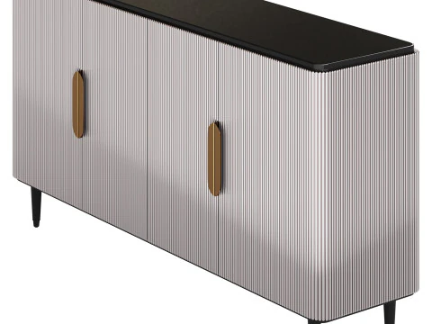 Modern Sideboard Buffet Black Kitchen 3D Model