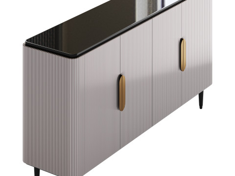 Modern Sideboard Buffet Black Kitchen 3D-Modell