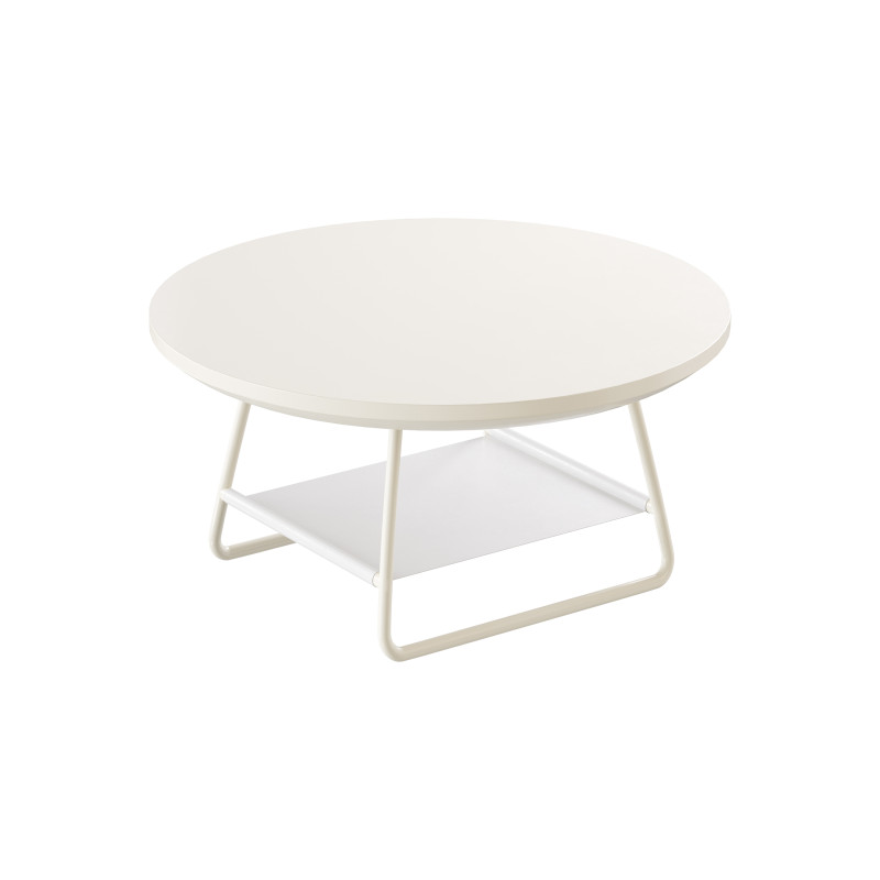 Modern Sled Round Wood Coffee Table 3D Model .c4d .max .obj .3ds .fbx .stl .blend 