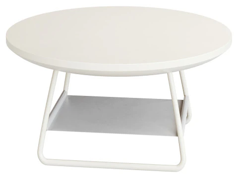 Modern Sled Round Wood Coffee Table 3D Model