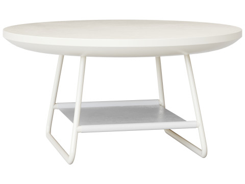 Modern Sled Round Wood Coffee Table 3D Model
