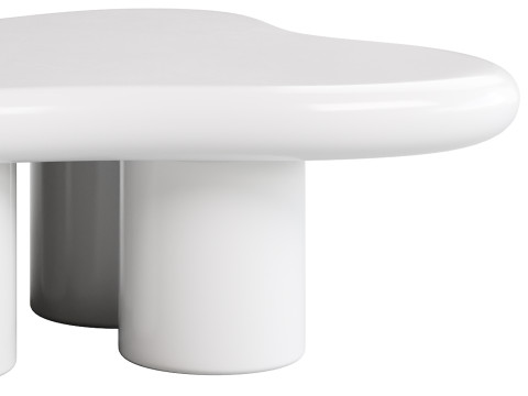 Modern Smooth Wood Abstract Coffee Table 3D Model