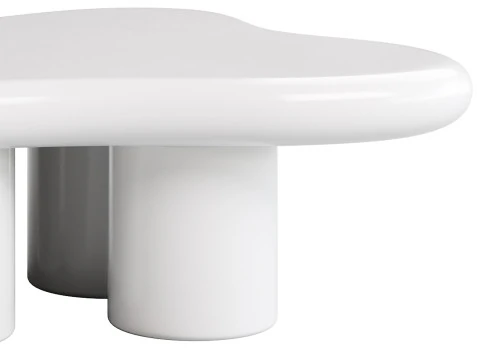 Modern Smooth Wood Abstract Coffee Table 3D Model