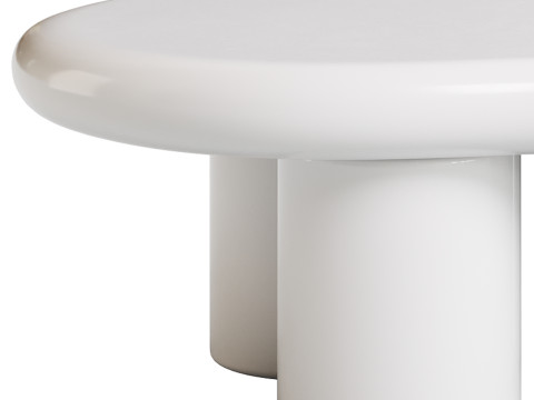 Modern Smooth Wood Abstract Coffee Table 3D Model