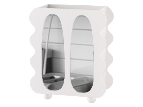 Modern White 15-Pairs Shoe Storage 3D Model