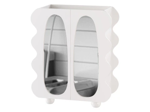 Nowoczesny biały schowek na 15 par but&oacute;w Model 3D