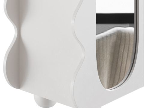 Modern White 15-Pairs Shoe Storage Modelo 3D