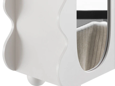 Modern White 15-Pairs Shoe Storage 3D Model