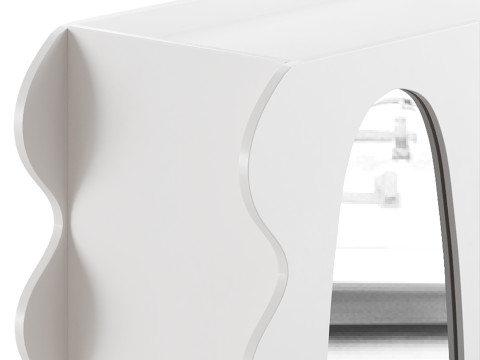 Modern White 15-Pairs Shoe Storage Modelo 3D