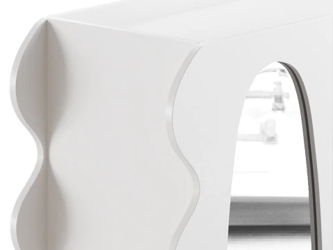 Modern White 15-Pairs Shoe Storage 3D Model