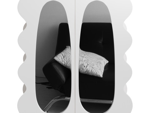 Modern White 15-Pairs Shoe Storage Modelo 3D